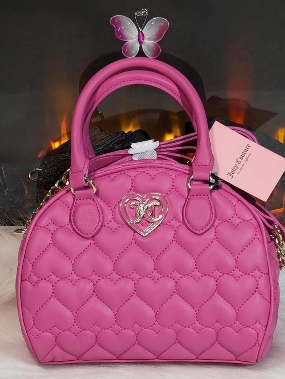Juicy Couture Hot Pink Flawless Dome Satchel Juicy Couture Bundle - Picture 2 of 9